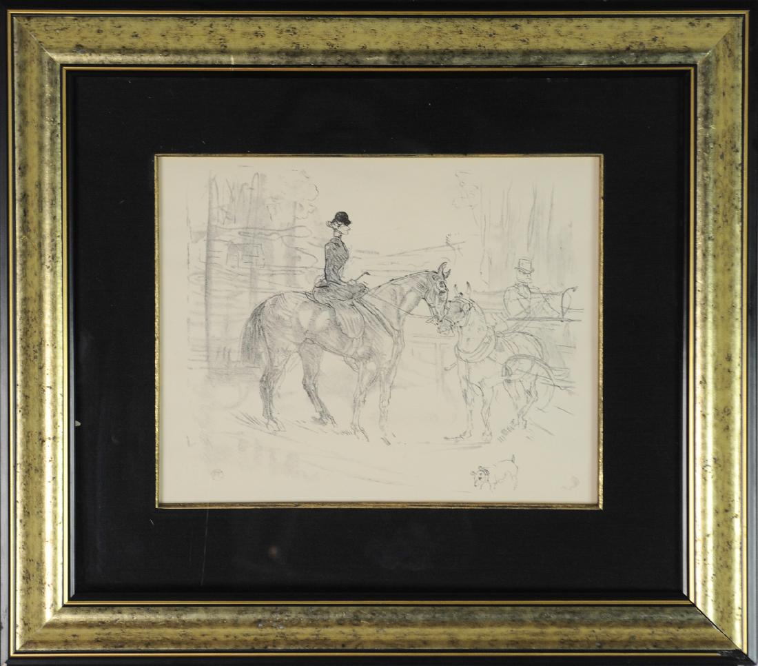 Lithograph of Woman on Horseback by Toulouse-Lautrec (1 of 5)