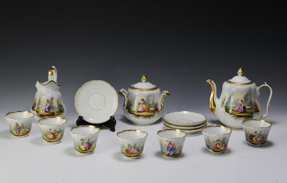 Unmarked Continental Porcelain Tea Set (16) (1 of 14)
