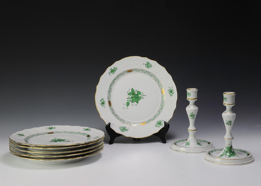 Herend Green Chinese Bouquet Pattern Porcelain (1 of 5)