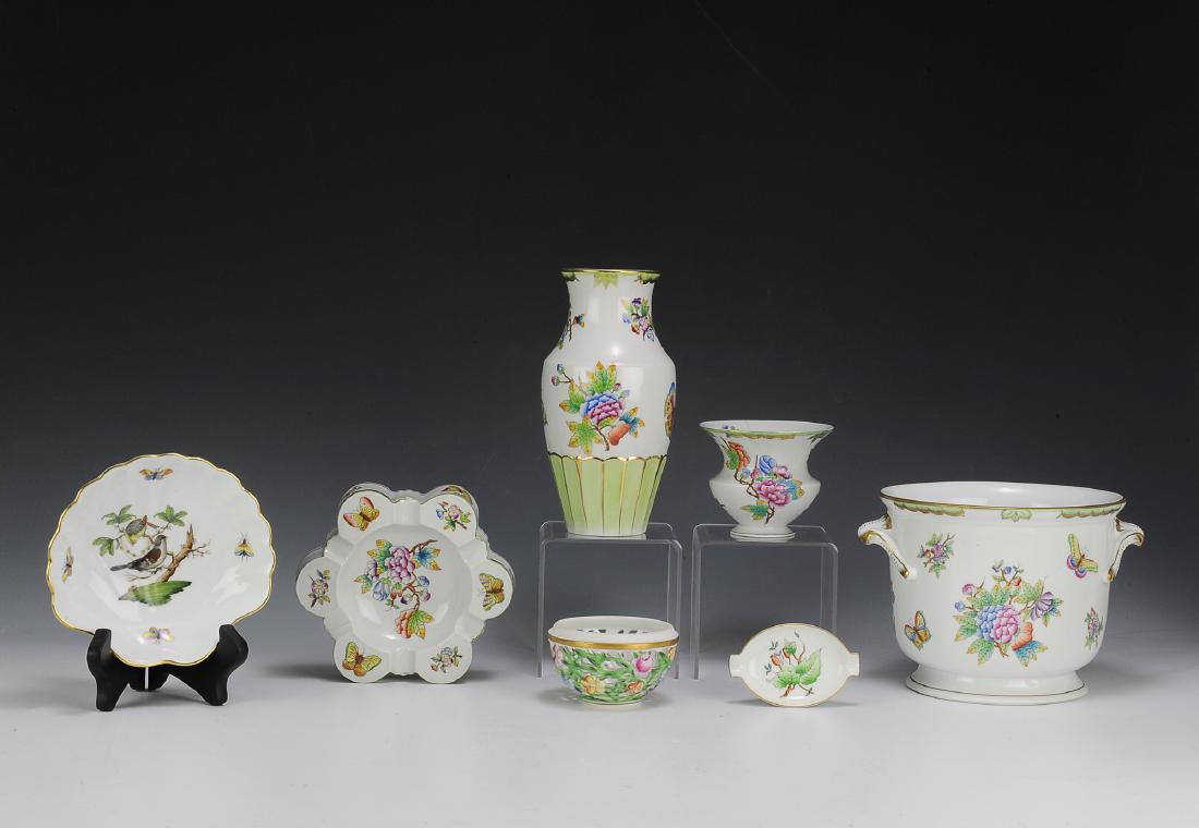 Seven Pieces of Herend Porcelain (1 of 4)