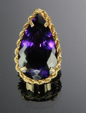14K Gold with 67 Carat Siberian Amethyst Pendant (1 of 4)