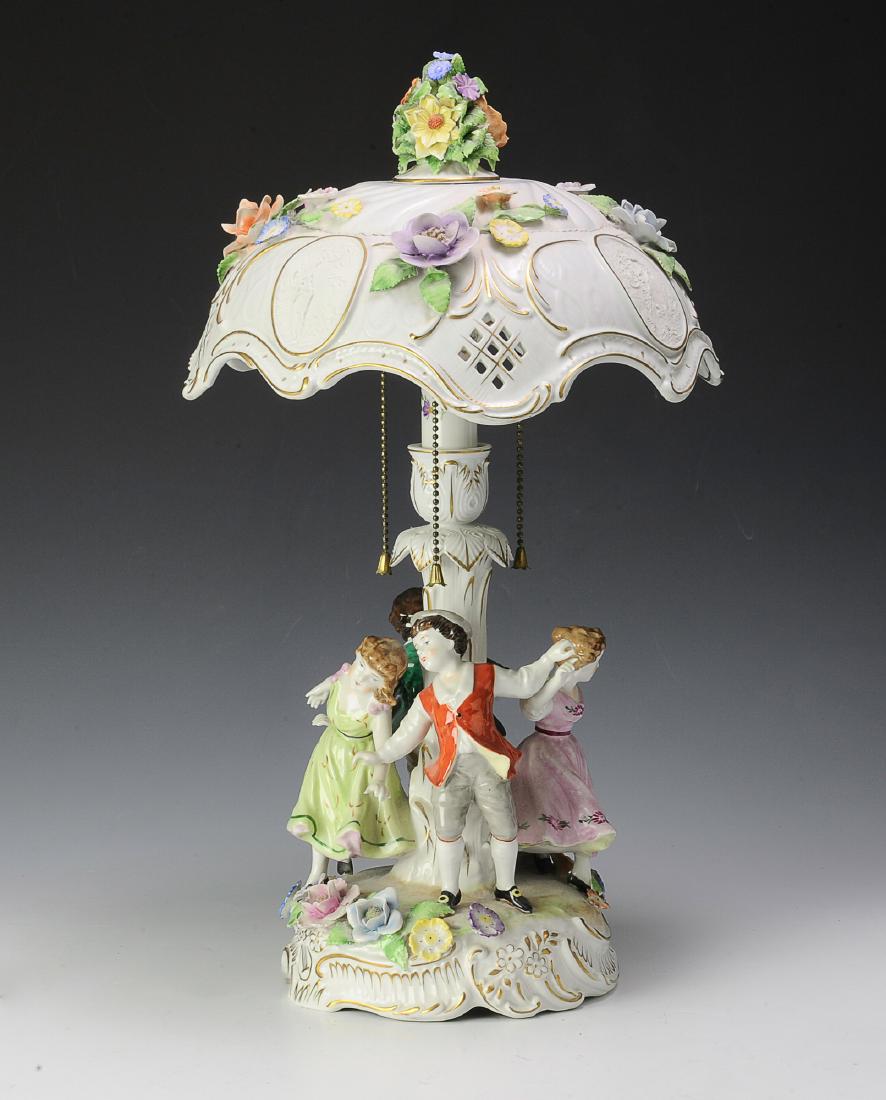 German Porcelain Lamp by Plaue Schierholz (1 of 2)
