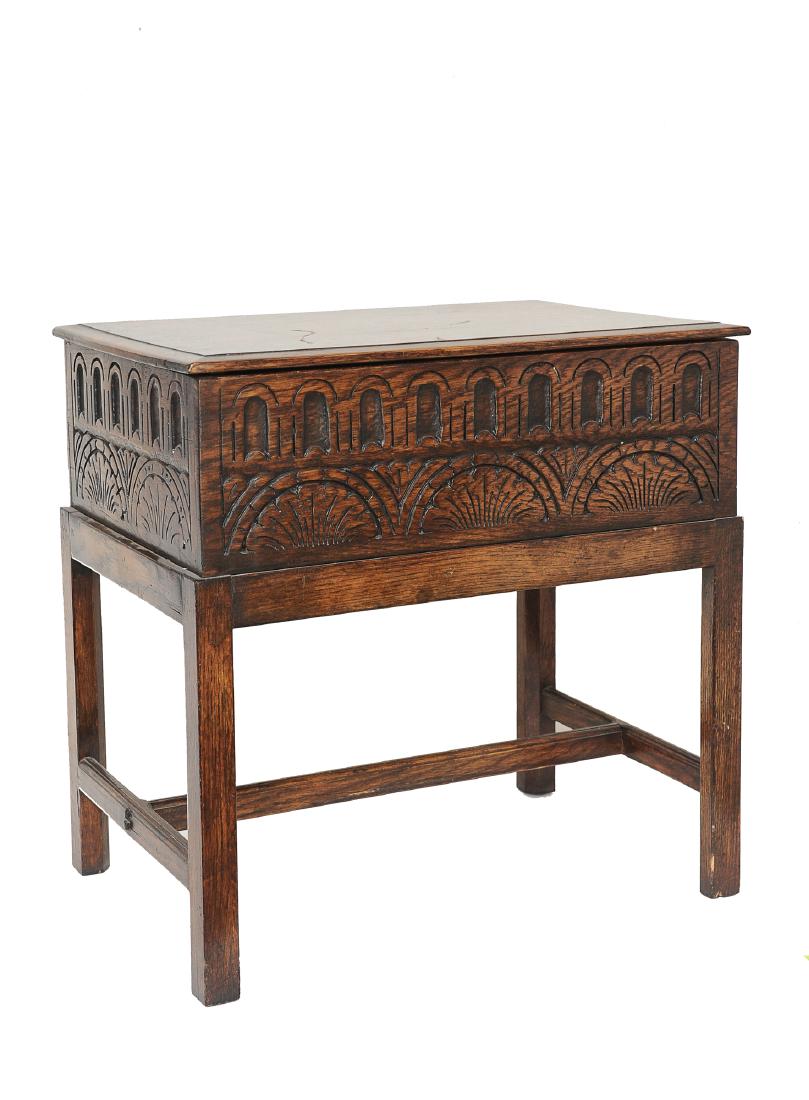 Small English Oak Chest on Stand (1 of 5)