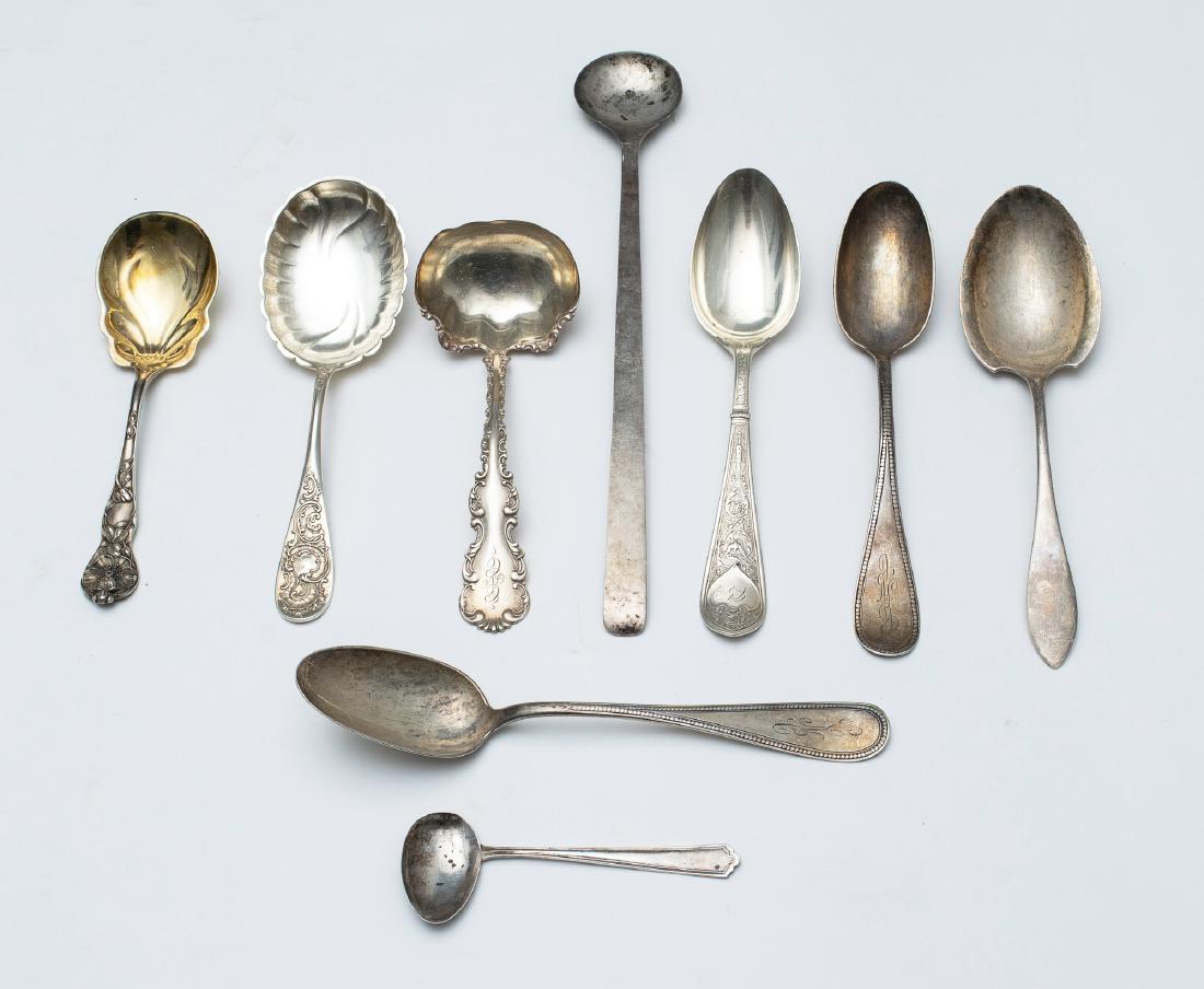 Nine Sterling Silver Serving Spoons (1 of 2)