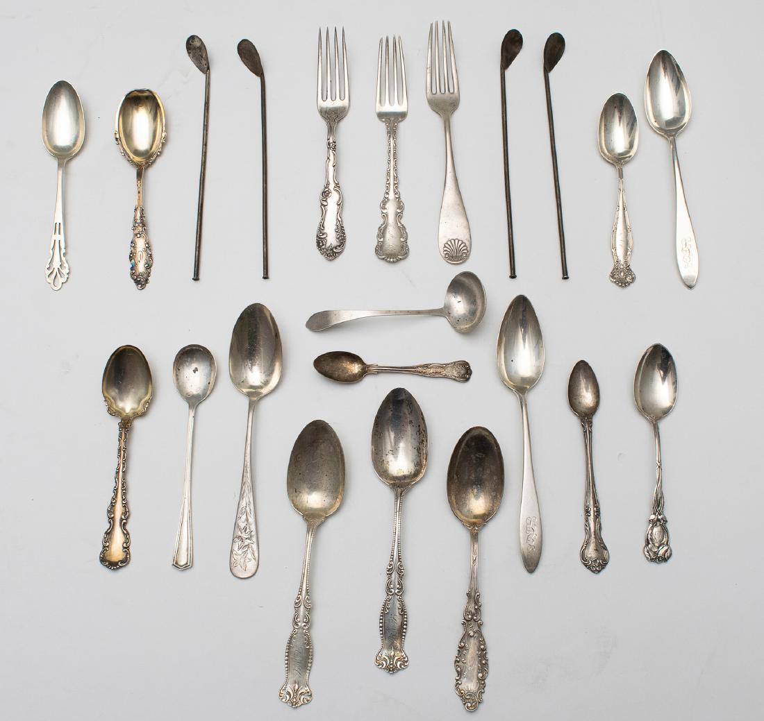 21 Pieces of Sterling Flatware - Various Makers (1 of 4)