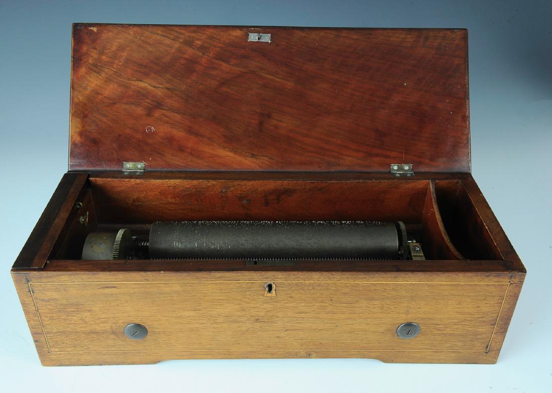 Cylindrical Music Box in Wooden Case (1 of 6)