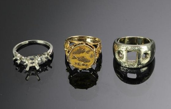 Two 14K Gold & a Platinum Ring (1 of 2)