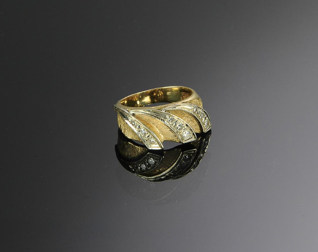 A 14K Yellow and White Gold & Diamond Ring (1 of 2)