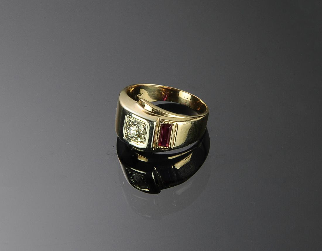 14K Gold, Diamond & Ruby Ring (1 of 3)