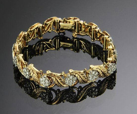 18K Gold & Diamond Bracelet 3 CTW by Jabel (1 of 3)