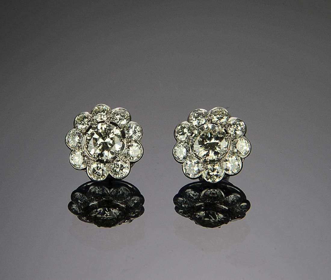 An Exceptional Pair of 7.2 Carat Diamond Earrings (1 of 2)