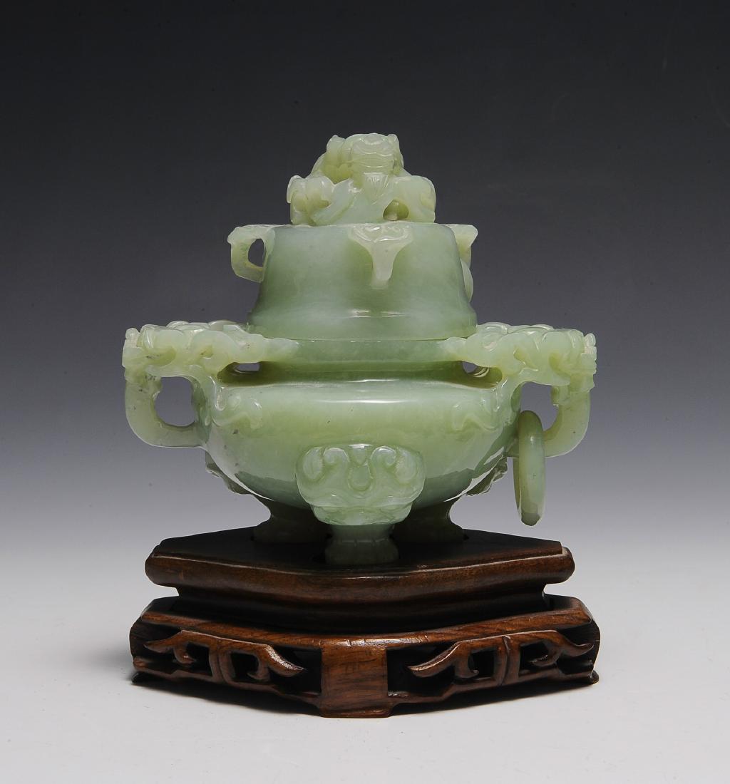 Chinese Jade Censer w/ Stand (1 of 7)