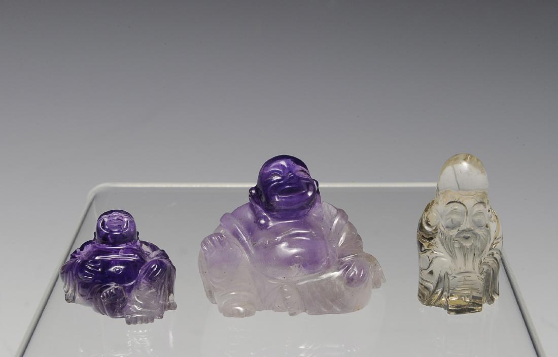 3 Chinese Crystal Carvings, 19th-20th Century (1 of 6)