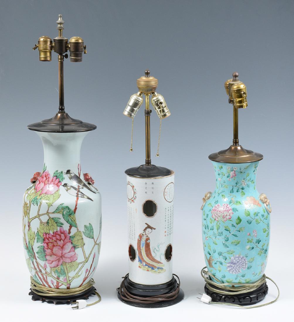 3 Lamps made from Chinese Porcelain Vases (1 of 4)