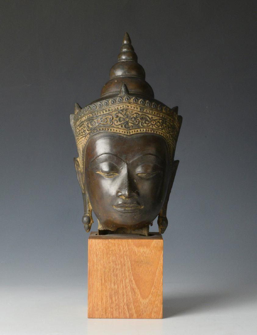 Bronze Thai Buddha Head (1 of 5)