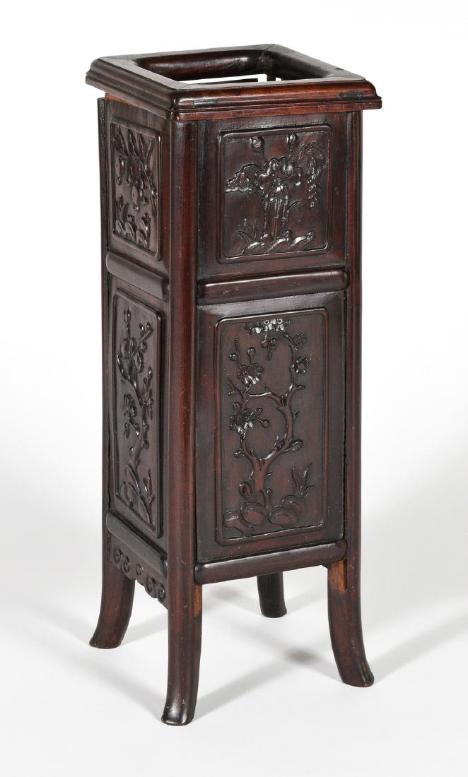 Carved Wooden Umbrella Stand (1 of 4)