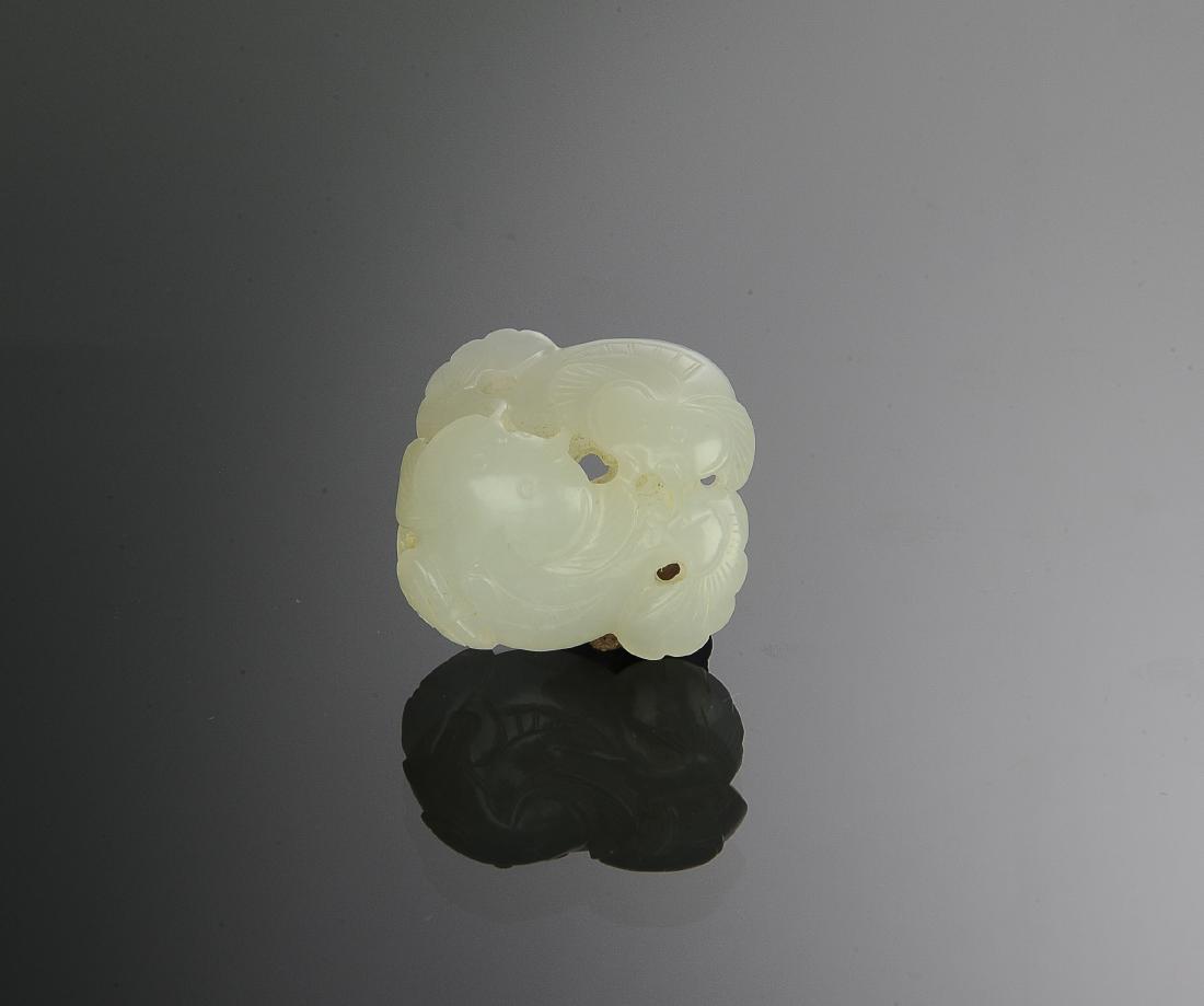 Chinese White Jade Carving of Catfish, 18th Century (1 of 5)