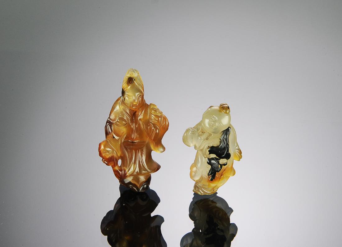 Two Chinese Agate Carvings, 17th-18th Century (1 of 4)