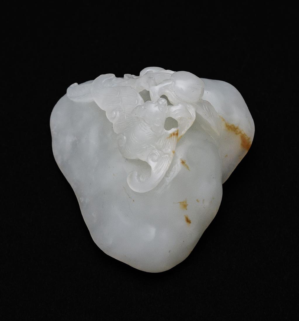 Chinese White Jade Carving of Lingzhi, 18th Century (1 of 4)