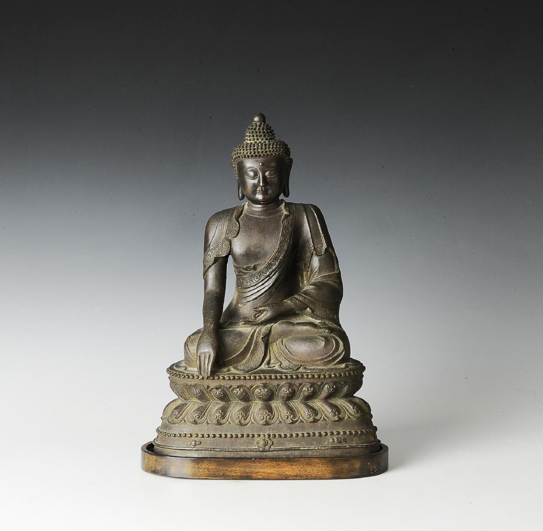 Chinese Seated Bronze Buddha, Ming Dynasty (1 of 6)