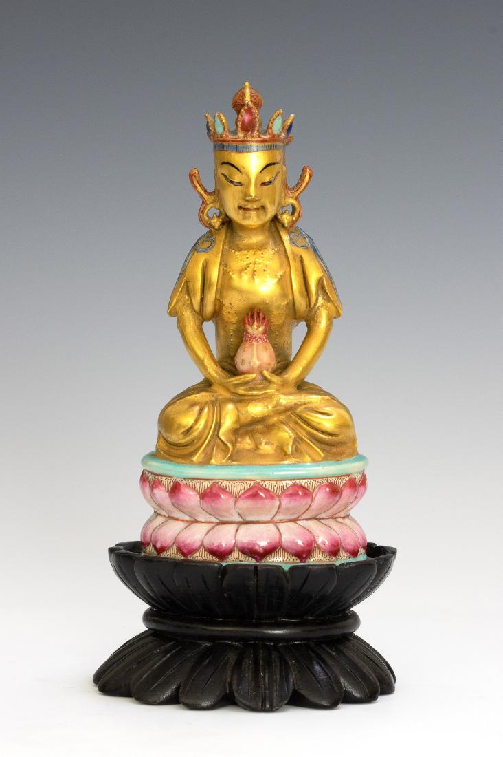 Chinese Porcelain Figure of Buddha, Qianlong (1 of 6)