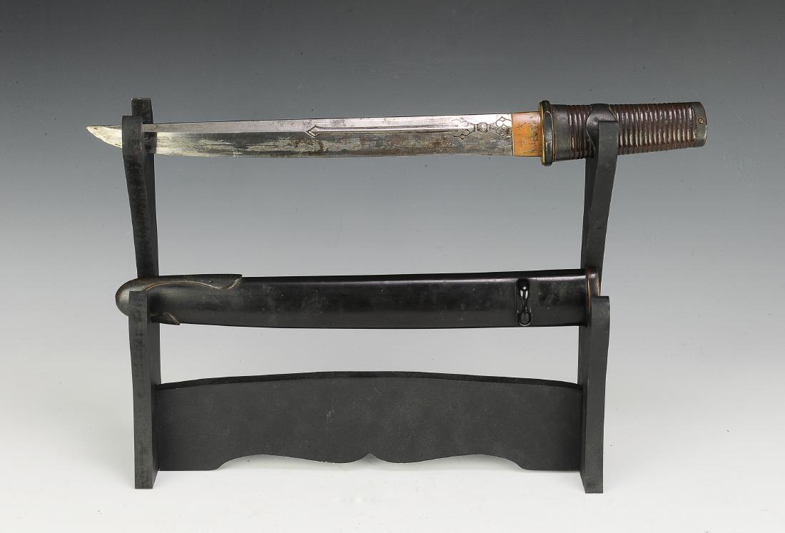 Japanese Short Sword with Scabbard (1 of 8)