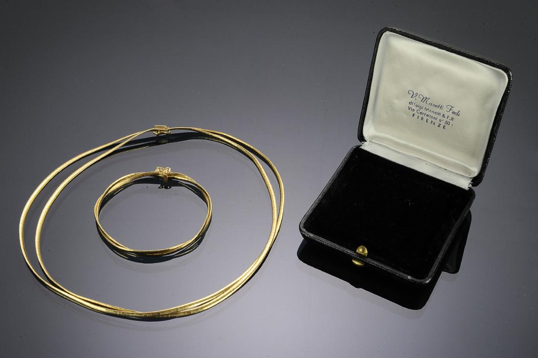 18K Gold UnoAErre Necklace and Bracelet (1 of 4)