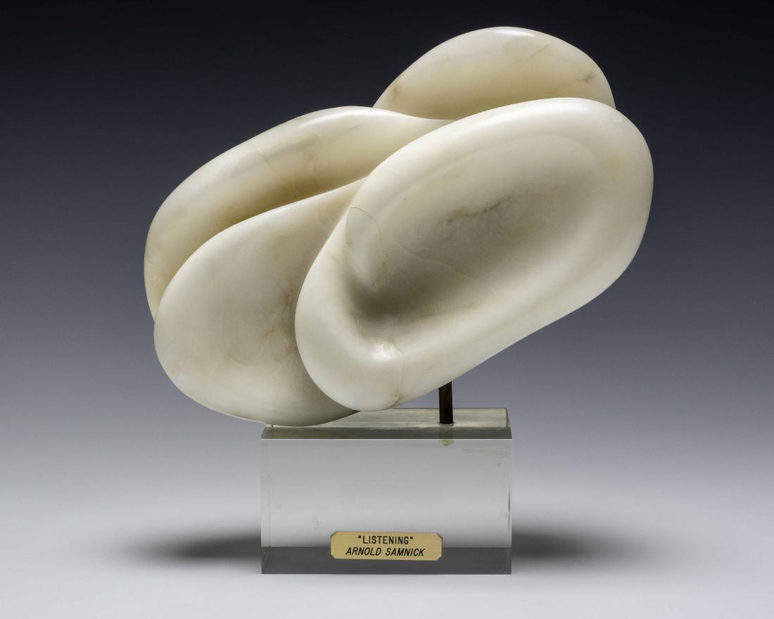 Arnold Samnick Abstract Marble Sculpture Listening (1 of 6)