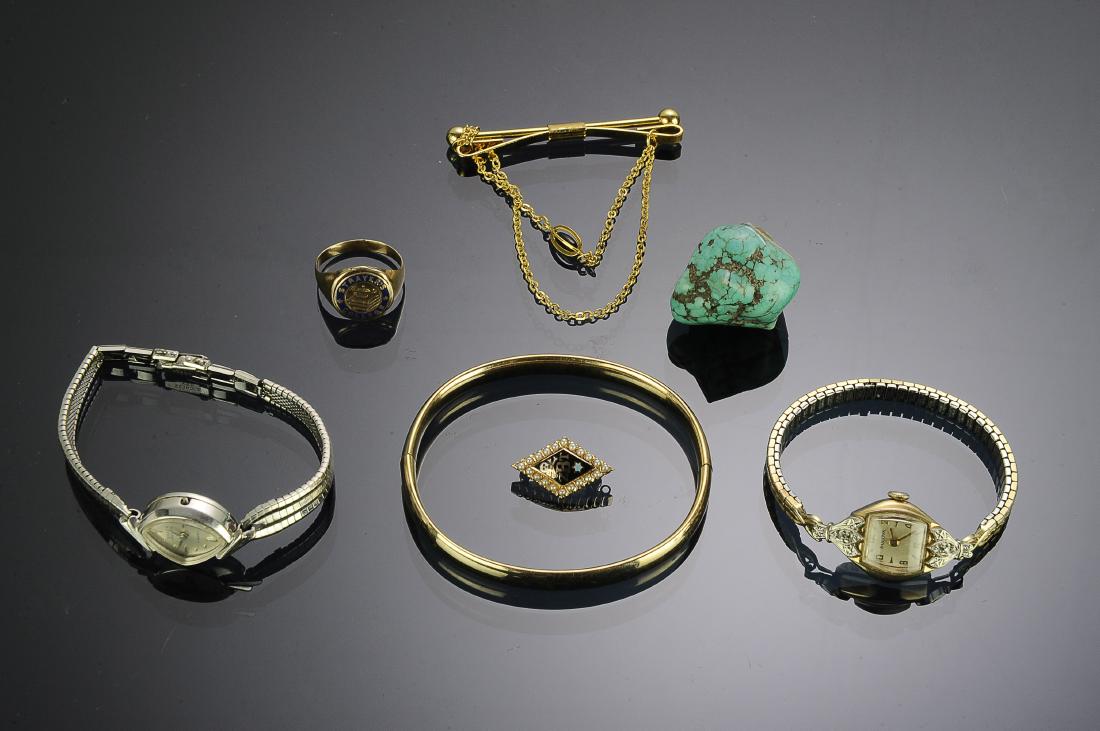 Gold Jewelry Watches Bulova Turquoise Etc (7) (1 of 1)