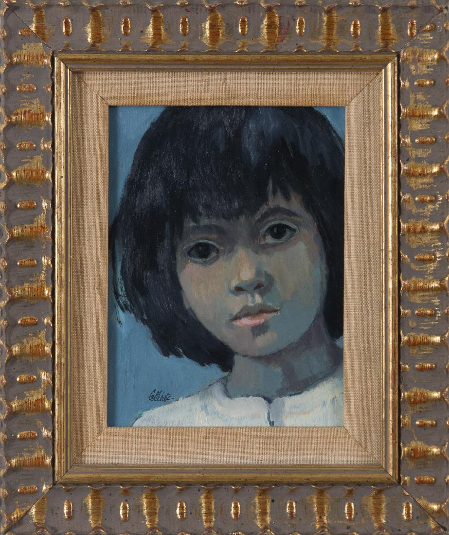 Selma Goldwitz Oil on Masonite Child's Portrait (1 of 3)