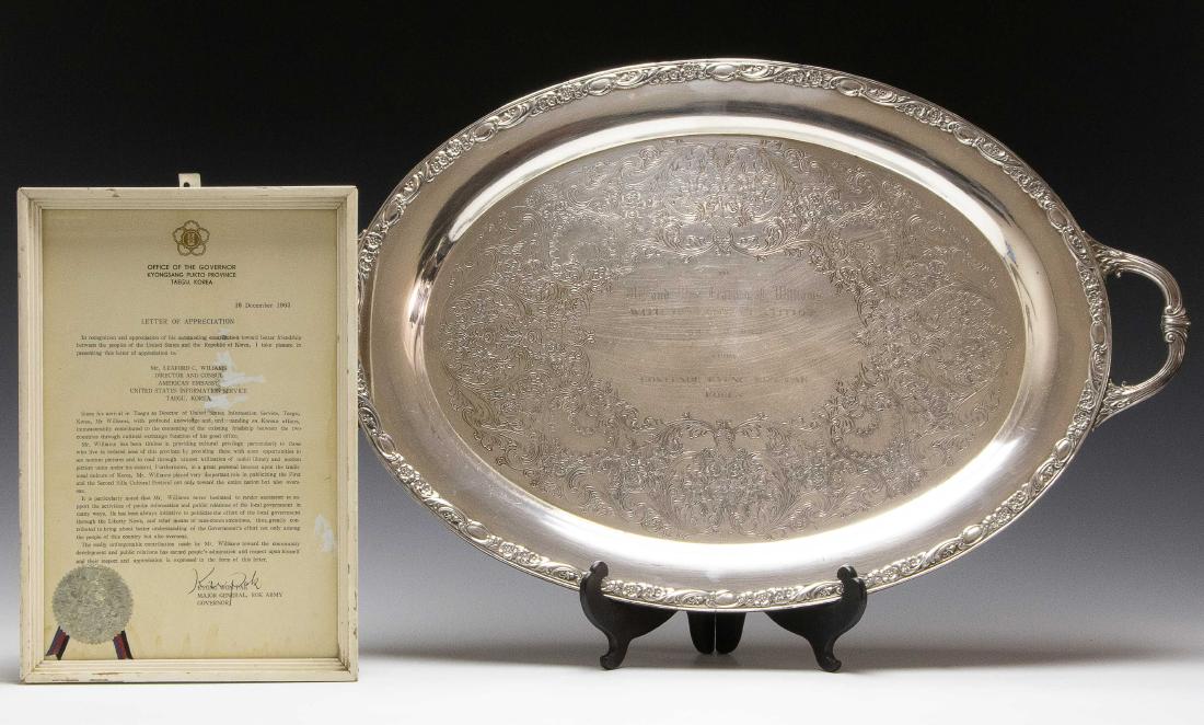 Double Handled Presentation Tray w/ Signed Letter (1 of 8)