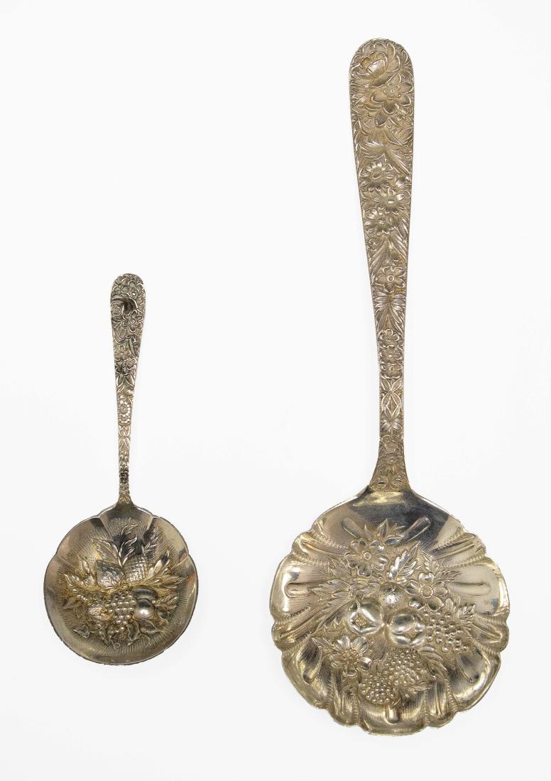 Sterling S. Kirk & Son Berry Spoons Repousse (2) (1 of 2)