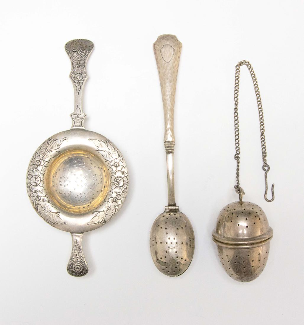 Sterling Silver Tea Strainers Danish, Webster (3) (1 of 2)