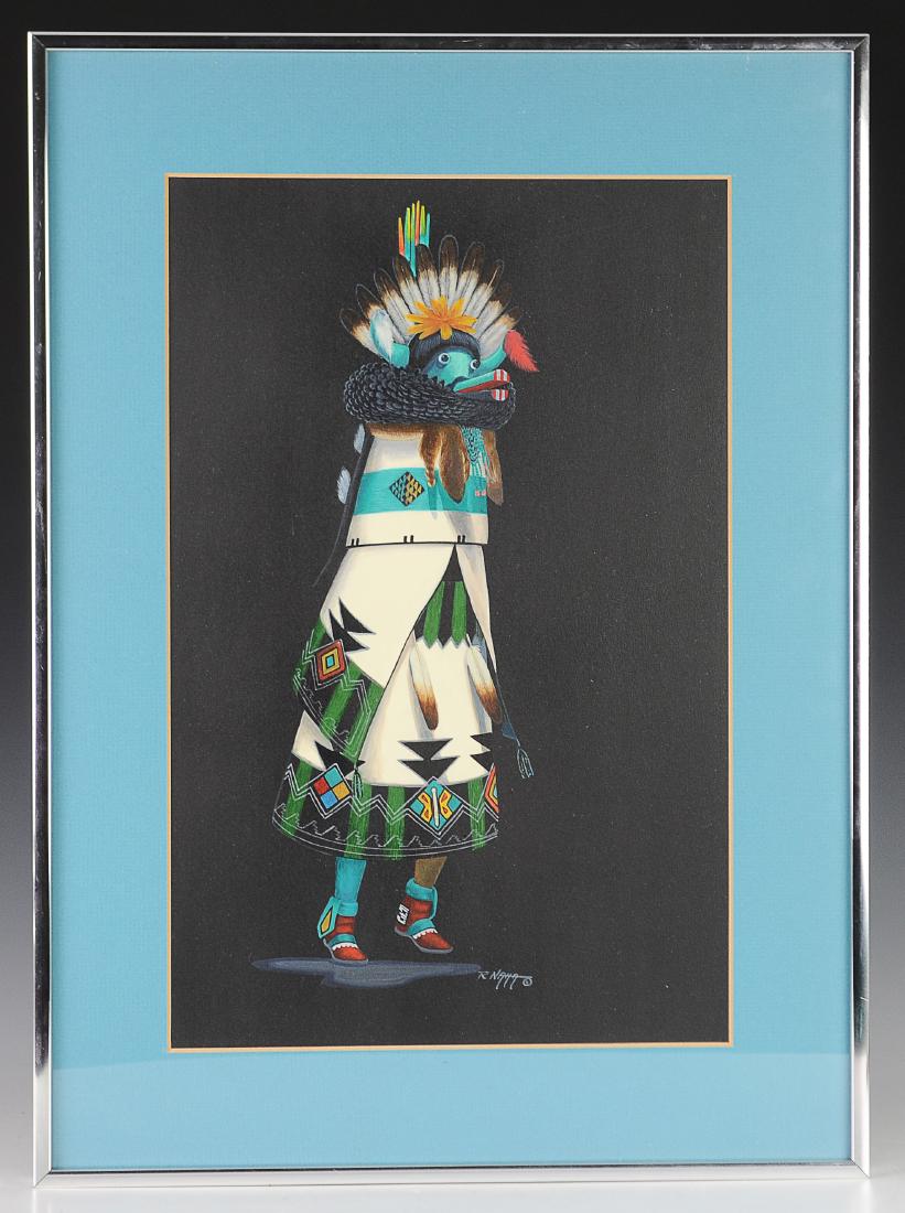 Raymond Naha Acrylic Painting Shalako Kachina (1 of 6)