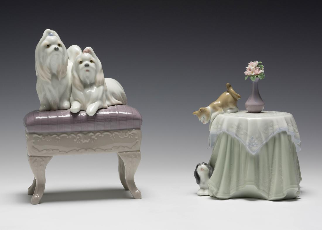 (2) Lladro Porcelain Animal & Dog Figurines (1 of 6)