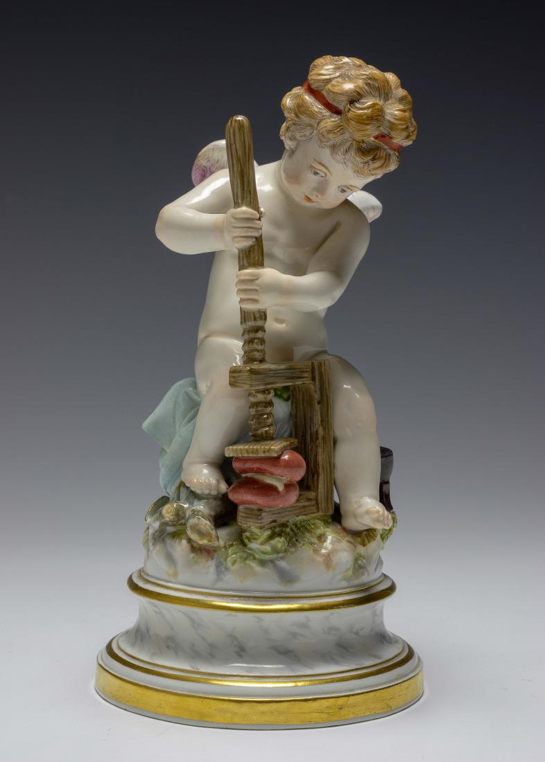 Meissen Cupid with Hearts in a Vise (1 of 7)