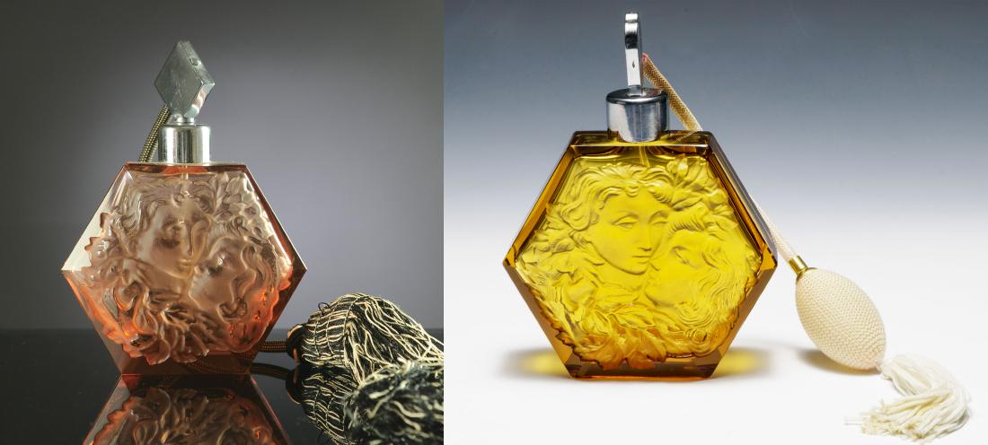 (2) Pink Glass Perfume Atomizer Kiss (1 of 7)