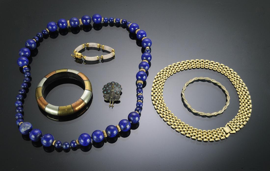 (6) Costume Jewelry inc. GF, Silver & Lapis (1 of 1)