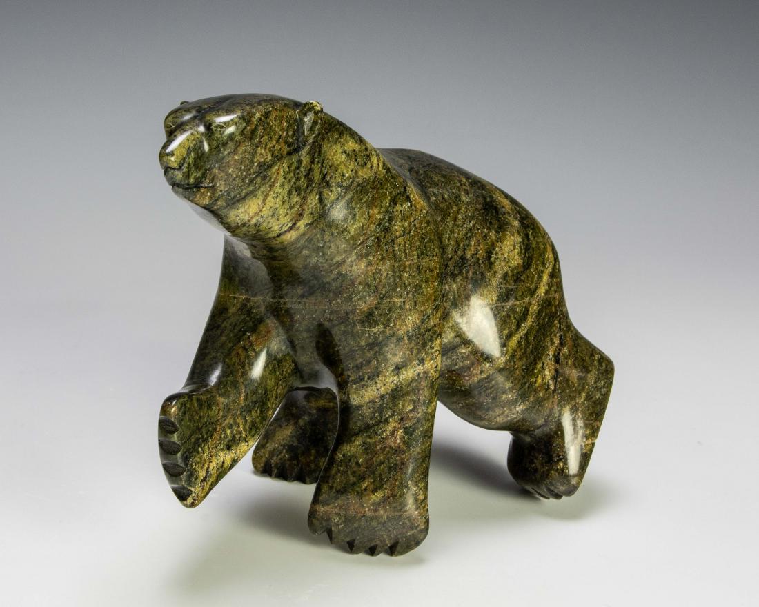 Eskimo, Hand-Carved Soapstone Bear Sculpture (1 of 7)