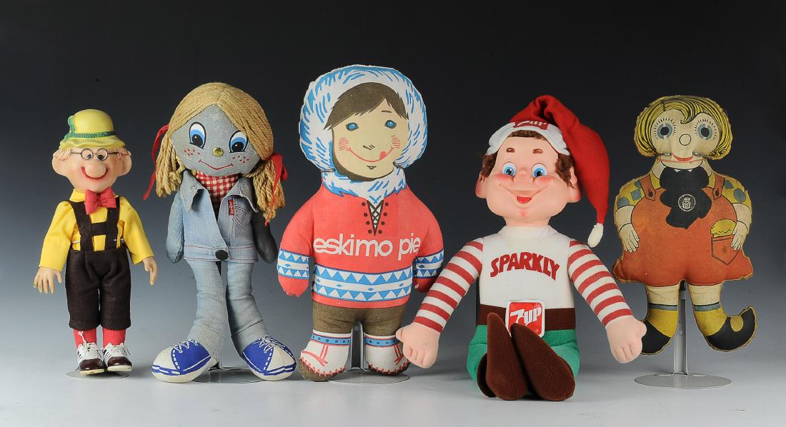 (5) Cloth & Vinyl Advertising Dolls (1 of 2)