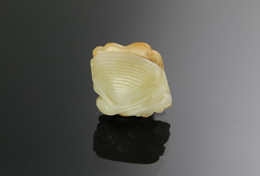 Jade Lotus & Shell Carving, 18th C. or Earlier (1 of 4)