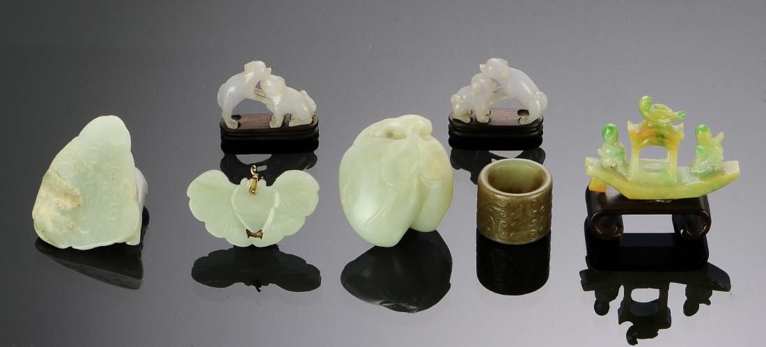 (7) Chinese Jade & Jadeite Carvings, 18th-Republic (1 of 20)