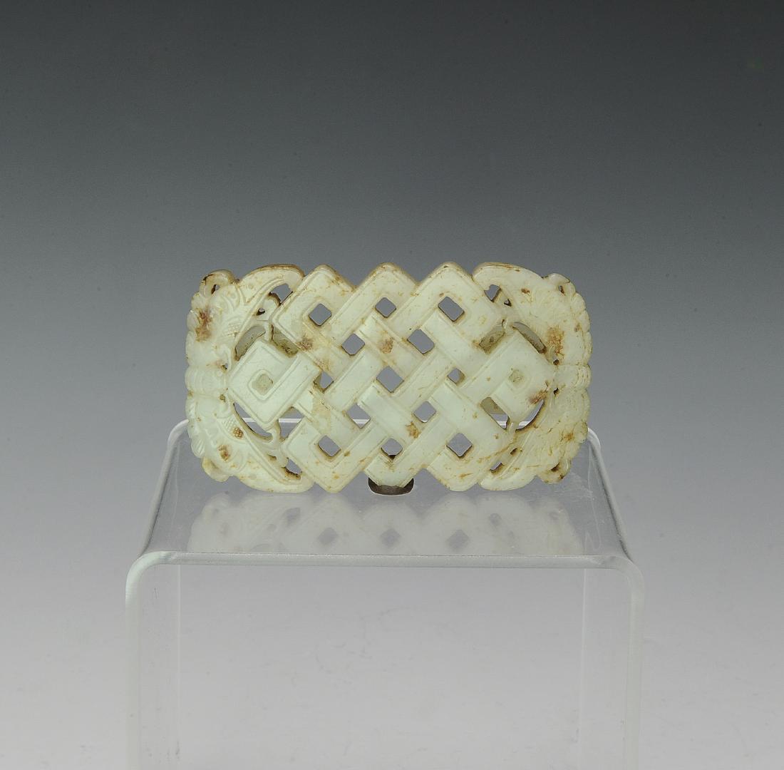 Chinese White Jade Belt Buckle, Ming Dynasty (1 of 1)
