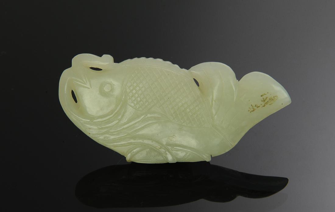 Chinese Jade Carving of Fish, Ming Dynasty (1 of 2)