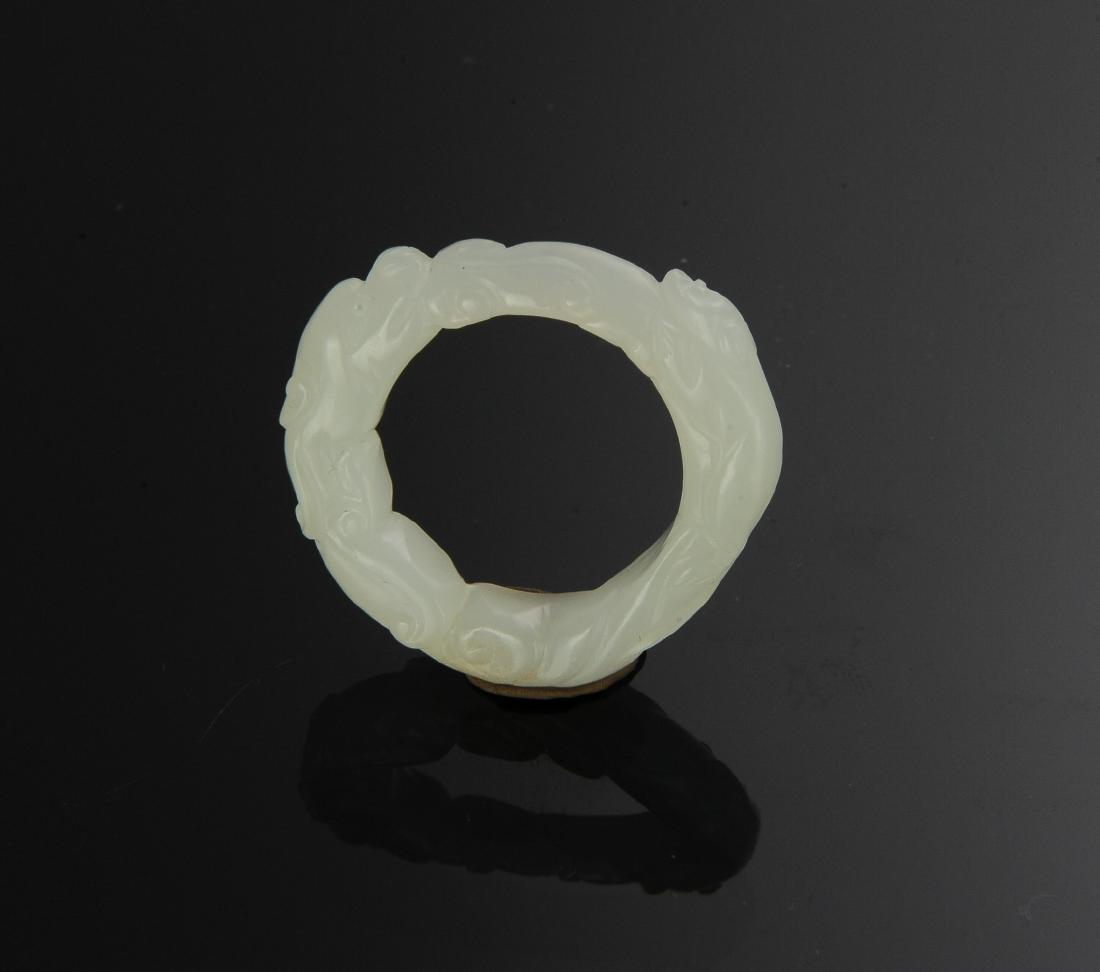White Jade Dragon Ring, 18th Century (1 of 6)