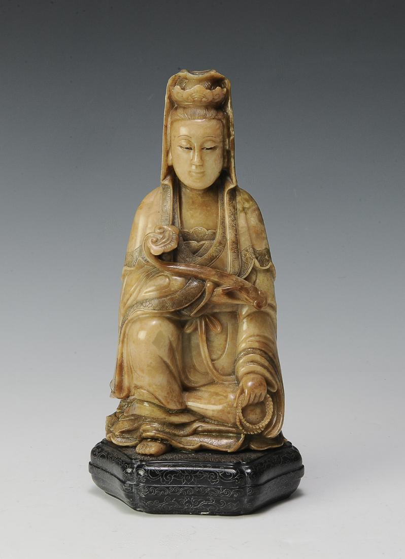 Chinese Carved Shoushan Stone Guanyin 18th Century (1 of 4)