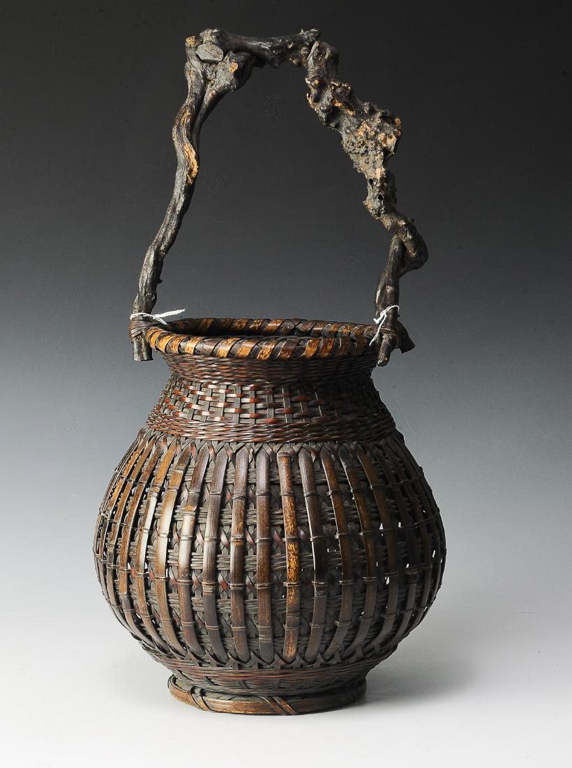 Japanese Basket w/ Root Handle, Late 19th C. (1 of 6)