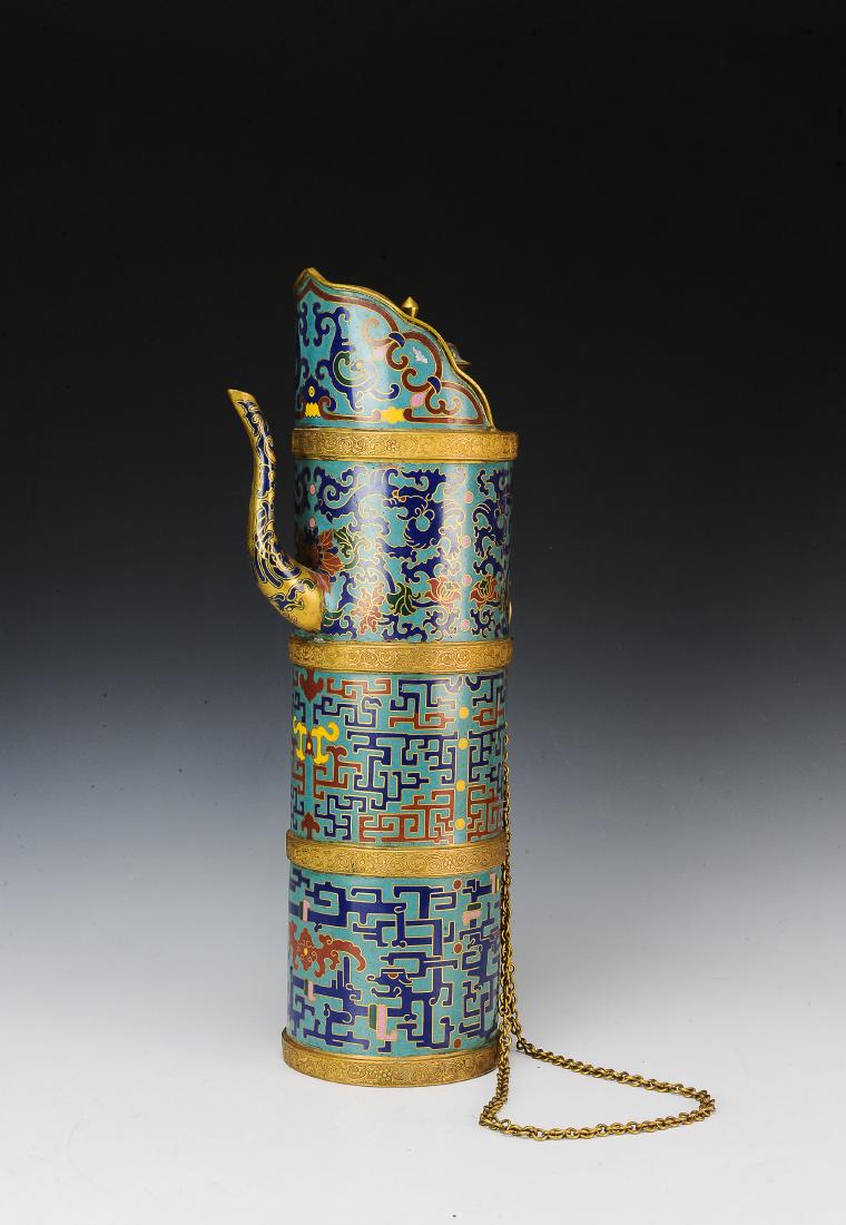 Chinese Cloisonne Mu Pitcher, 19th-20th Century (1 of 7)