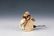 Spun Cotton Christmas Ornament Monkey on Stork