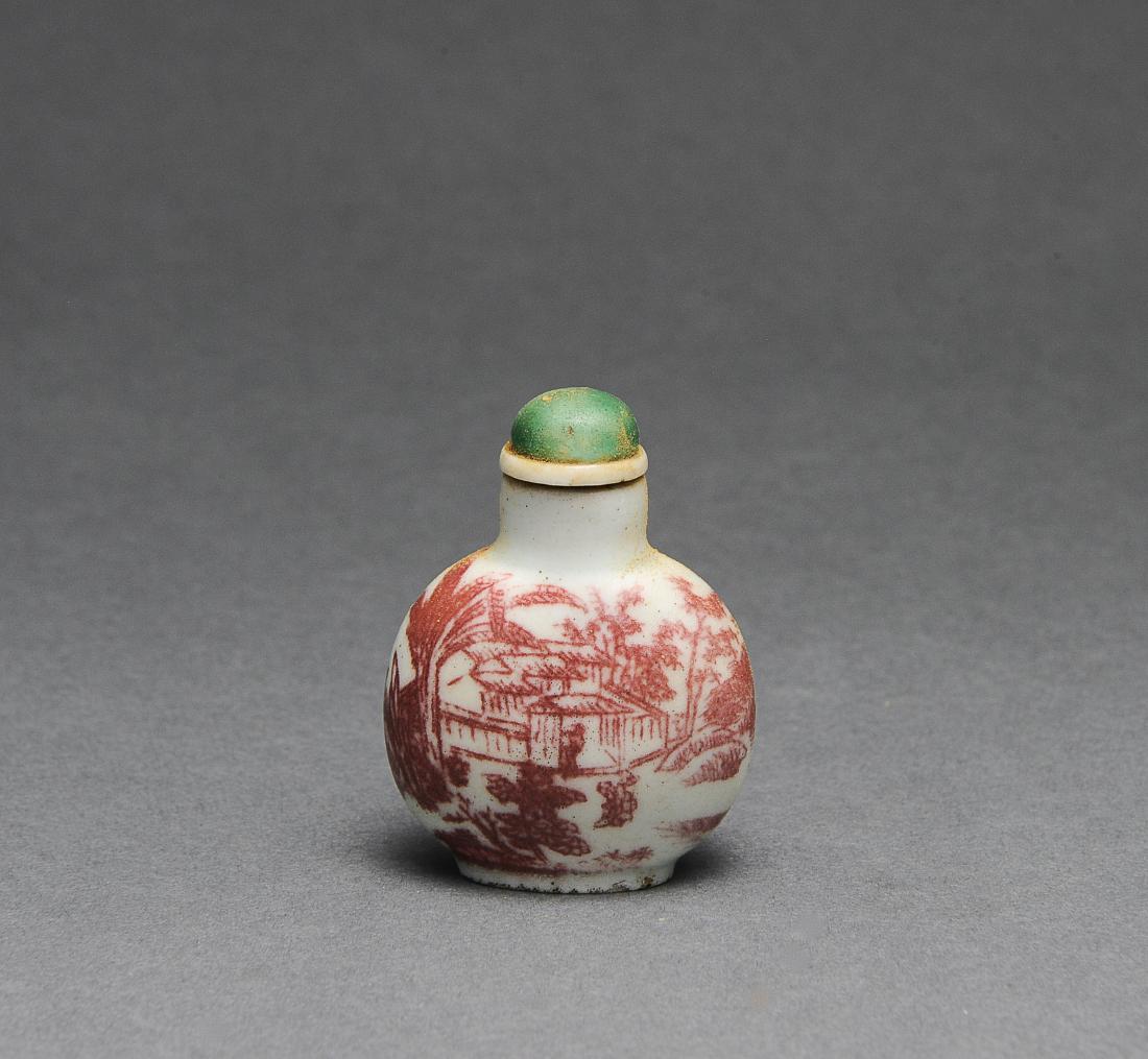 Copper Red Underglaze Snuff Bottle, 19th Century (1 of 6)